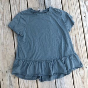 ASOS Teal Grey Peplum Tee